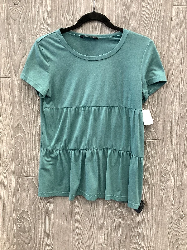 camisoles for womenTop Short Sleeve By Shein In Teal, Size: S