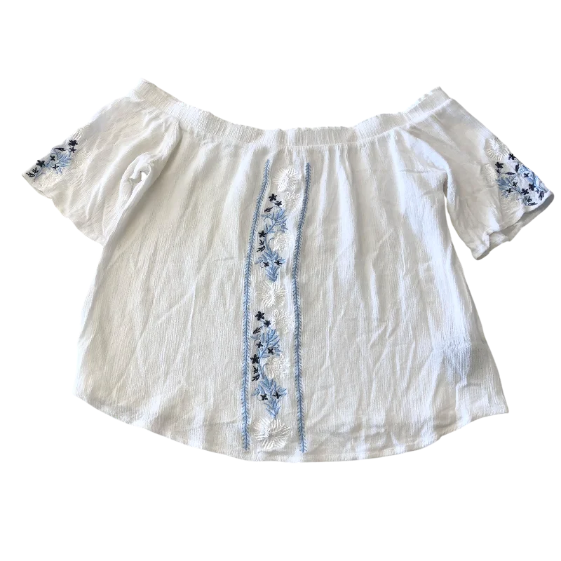 women's tops for date nightsTop Short Sleeve By MARA In White, Size: Xl