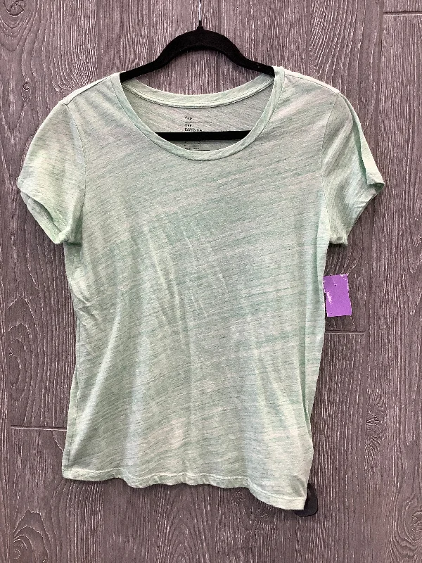 women's tops for layeringTop Short Sleeve Basic By Gap In Green, Size: S