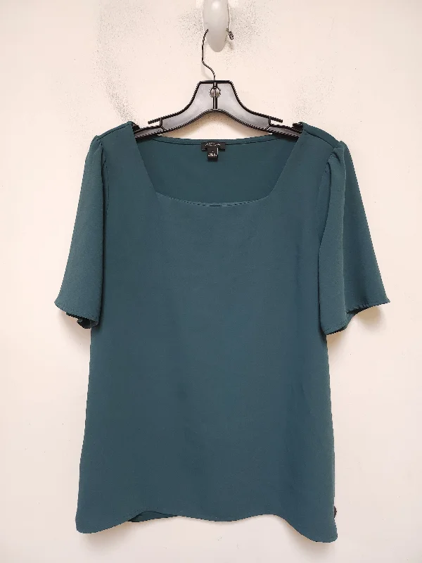 women's tops for boho-chic stylesTop Short Sleeve By Ann Taylor In Green, Size: M