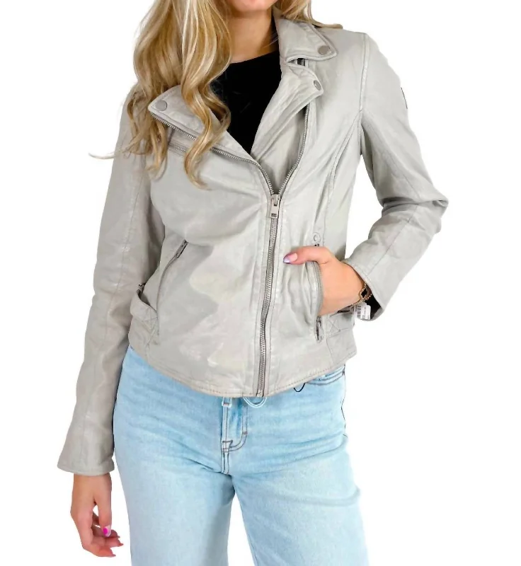 women's coats with embroidered patternswomen's coats with embroidered patternsSofia Leather Jacket In Off White