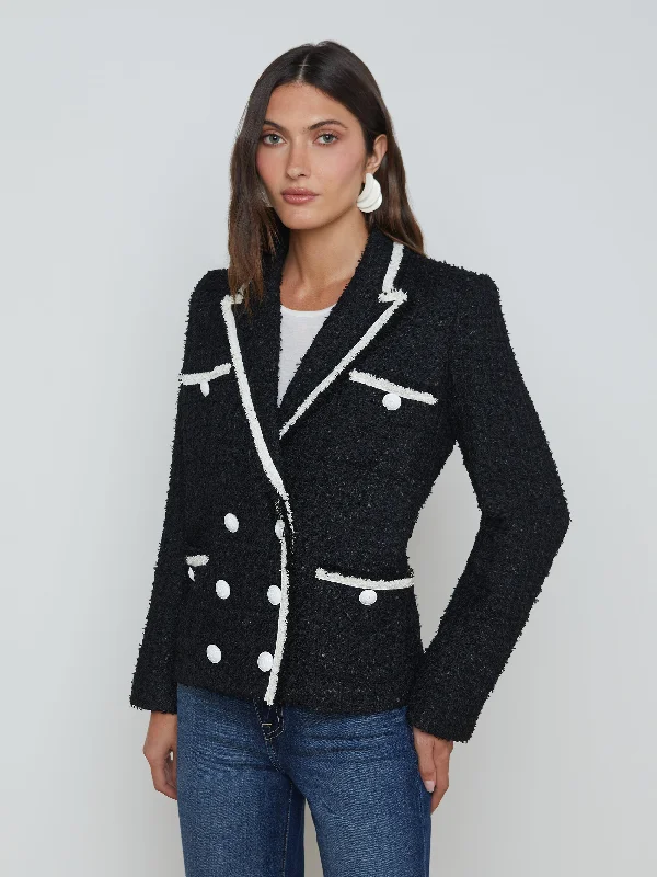 women's coats with fur collarswomen's coats with fur collarsAlectra Tweed Jacket