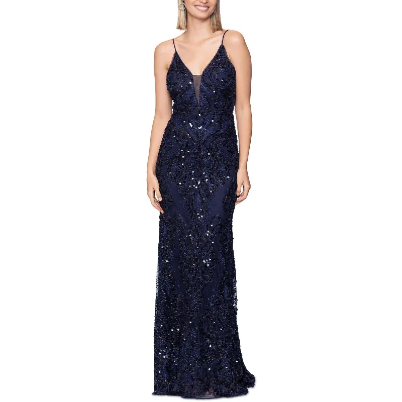 Wedding DressBetsy & Adam Womens Sequined  Evening Dress