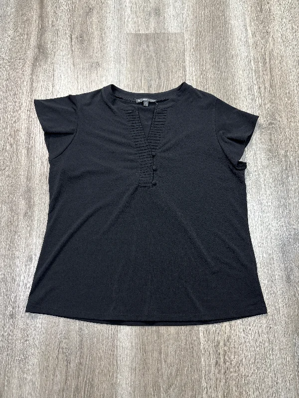 women's tops for those who want to stay cool and chic during warmer weatherTop Short Sleeve By Adrianna Papell In Black, Size: M