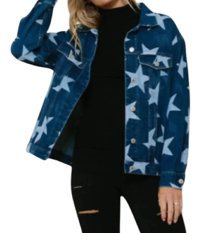 women's coats for rainy weatherwomen's coats for rainy weatherStar Struck Denim Jacket In Blue