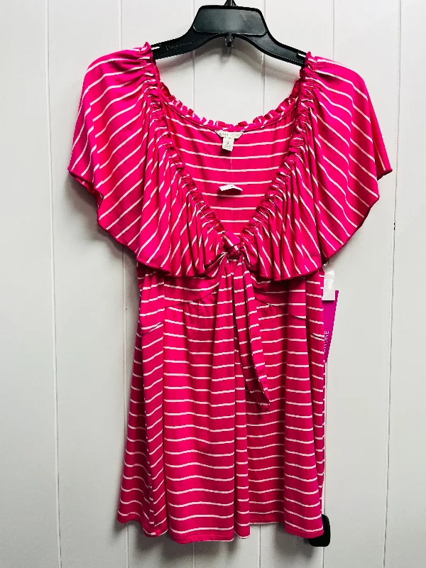 women's tops for those who want to stay cool and chic during warmer weatherTop Short Sleeve By Cato In Pink, Size: Xl