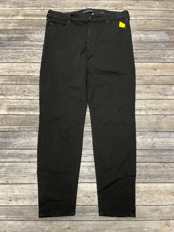 women's denim jeans for petite womenJeans Skinny By Liz Claiborne In Black Denim, Size: 16