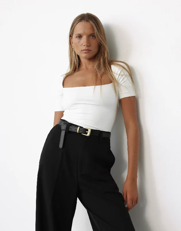 women's tops with flutter sleevesAddie Top (White)