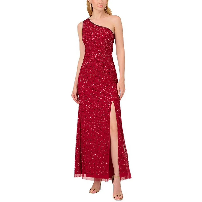 Vintage DressPapell Studio by Adrianna Papell Womens Full Length Sequined Evening Dress