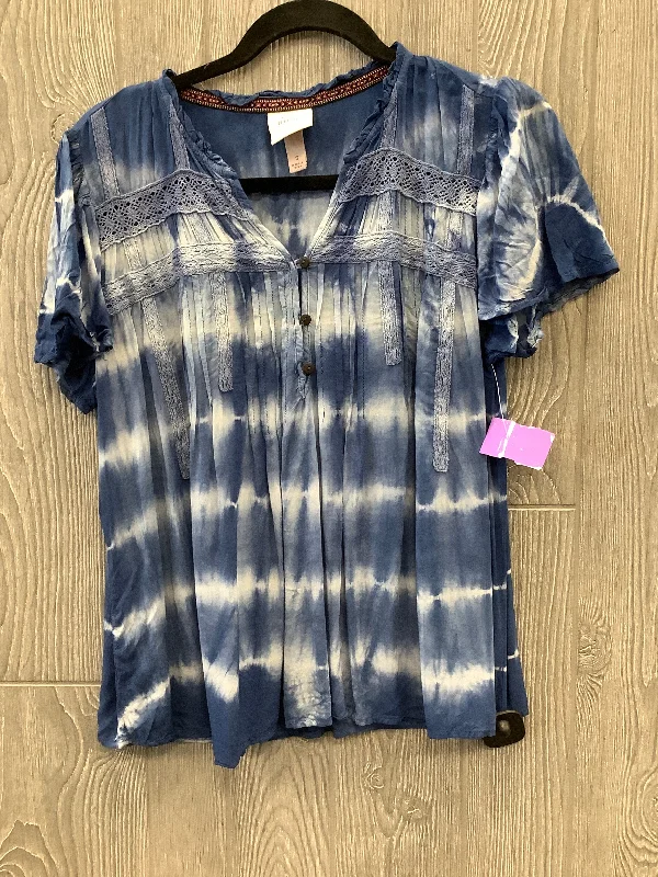 women's tops for those who want to stay warm and stylish during colder weatherTop Short Sleeve By Knox Rose In Tie Dye Print, Size: S