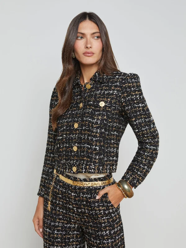 women's coats with sequin embellishmentswomen's coats with sequin embellishmentsKasey Tweed Jacket