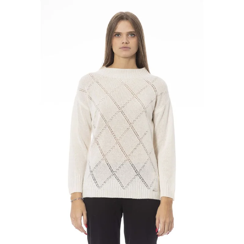 Oversized Patterned Cashmere SweatersBaldinini Trend  Wool Women's Sweater