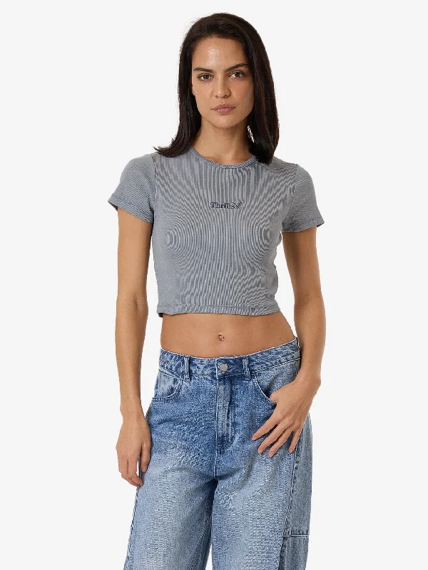 women's tops for those who want to make a fashion statementThrills Workwear Baby Tee - Flint Blue