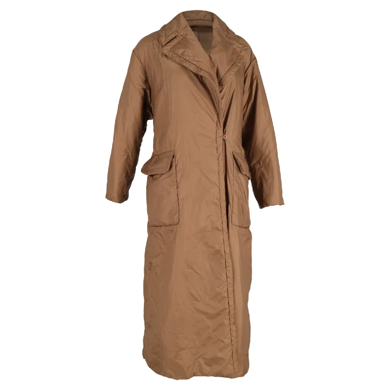 women's coats with belted waistswomen's coats with belted waistsMax Mara Cube Greendi Coat with Pockets in Brown Polyamide