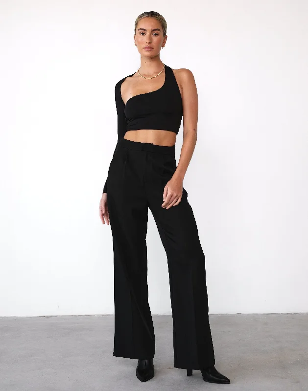 women's tops with built-in brasRyleigh Crop Top (Black)