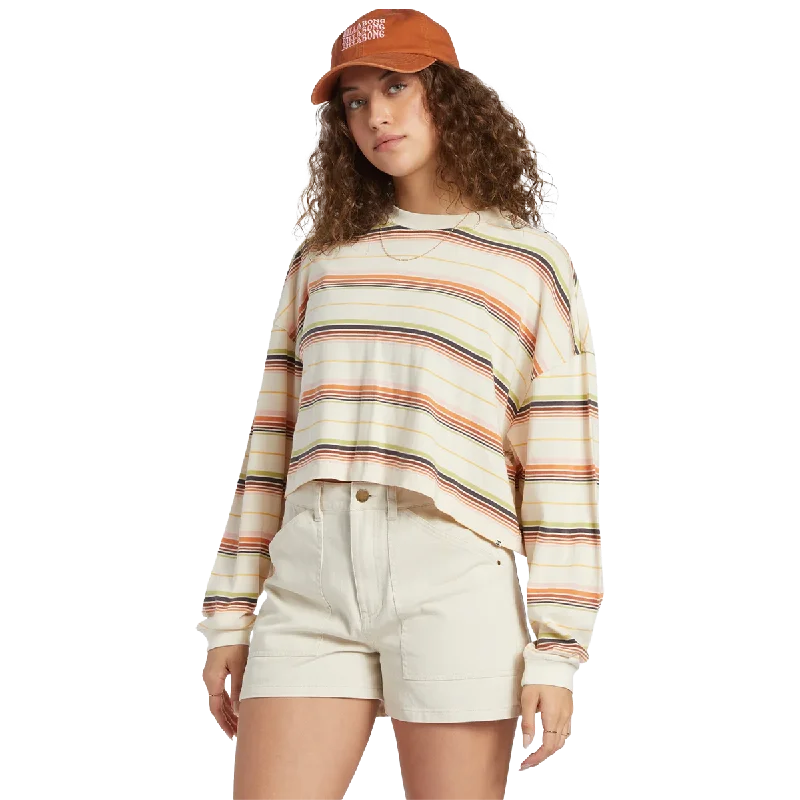 women's tops for wedding guest attireWomen's Beach Boyfriend Stripe Crew