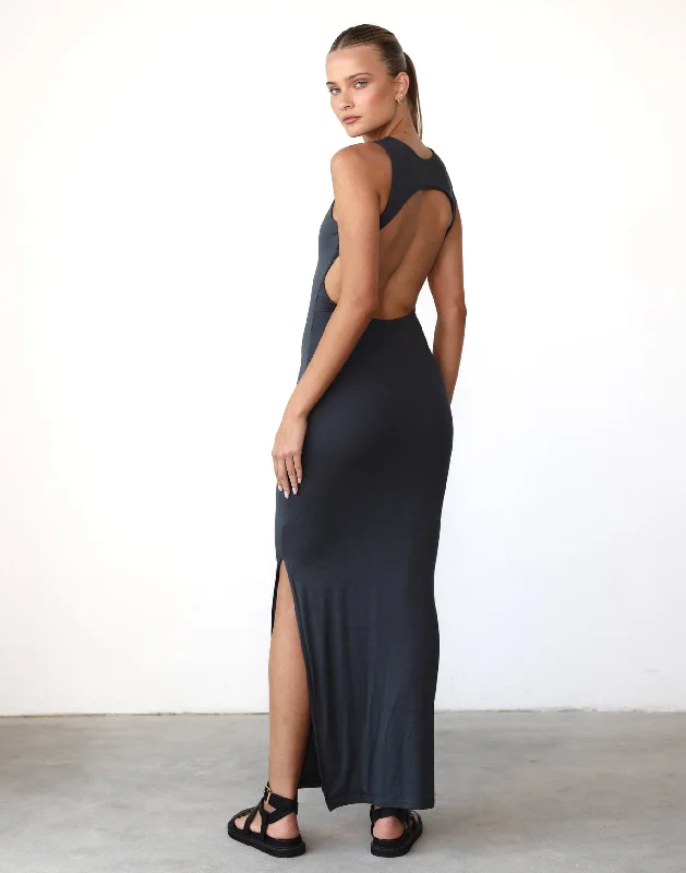 Minimalist DressForget It Maxi Dress (Charcoal)