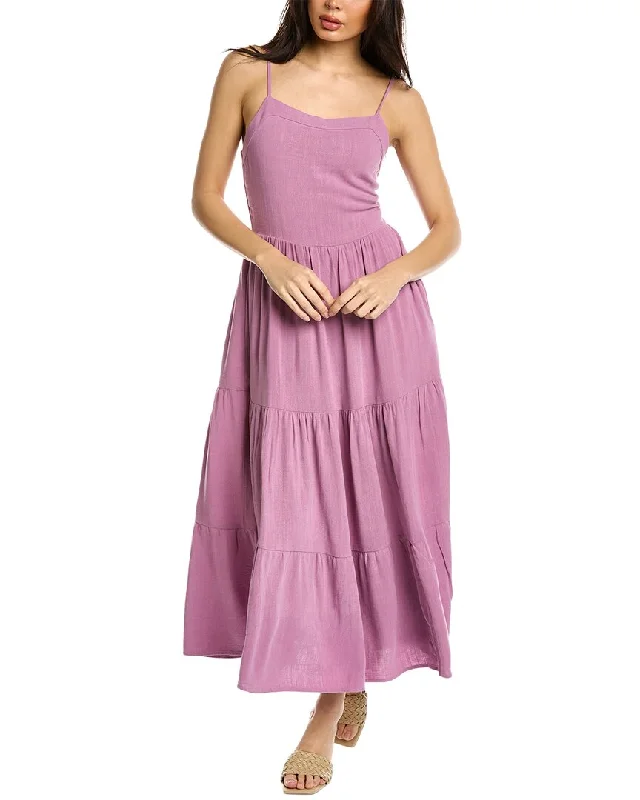 women's machine-washable dressesSplendid Myla Linen-Blend Maxi Dress