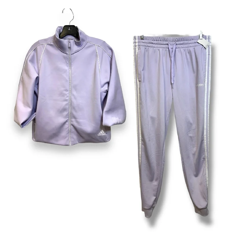 Lounge Set Pants By Adidas In Purple, Size: M