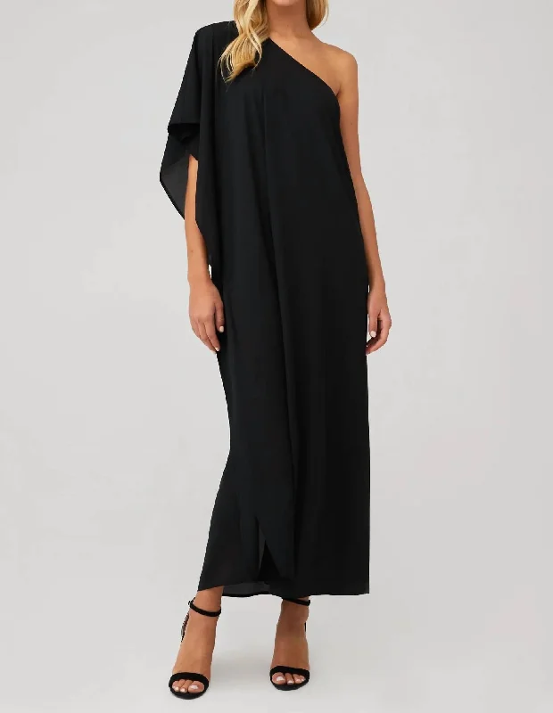 women's checkered dressesTropez Maxi In Black