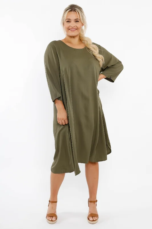 Metallic DressMinimalist Dress | Khaki | FINAL SALE