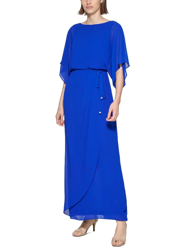 women's glam dressesPetites Womens Dolman Long Maxi Dress