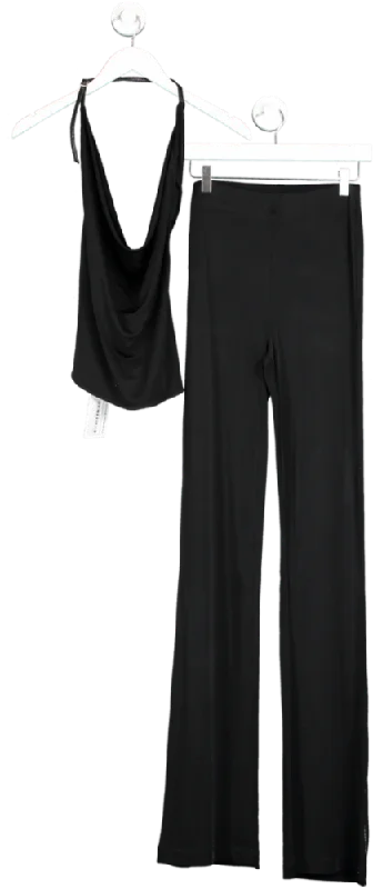 Museum of Fine Clothing Black Kate Jersey Cowl Top And Pant UK XS/S