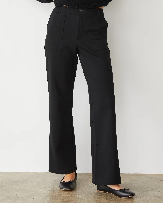 women's high-performance pantsCotton Knit Patch Pocket Pant