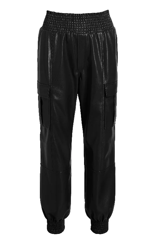 women's polyester pantsLite Vegan Leather Jenning Pants