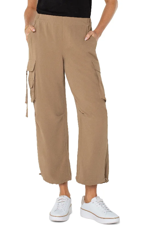 women's sophisticated pantsPULL-ON PARACHUTE CARGO PANTS