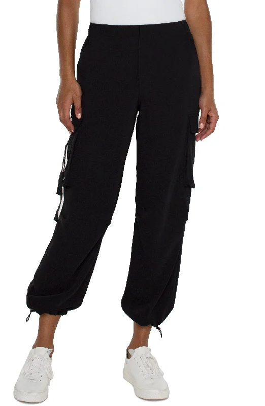 women's straight-leg pantsPULL-ON PARACHUTE CARGO PANTS