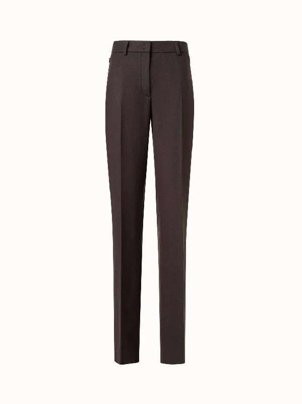 women's denim pantsStraight Pants in Cashmere Flannel