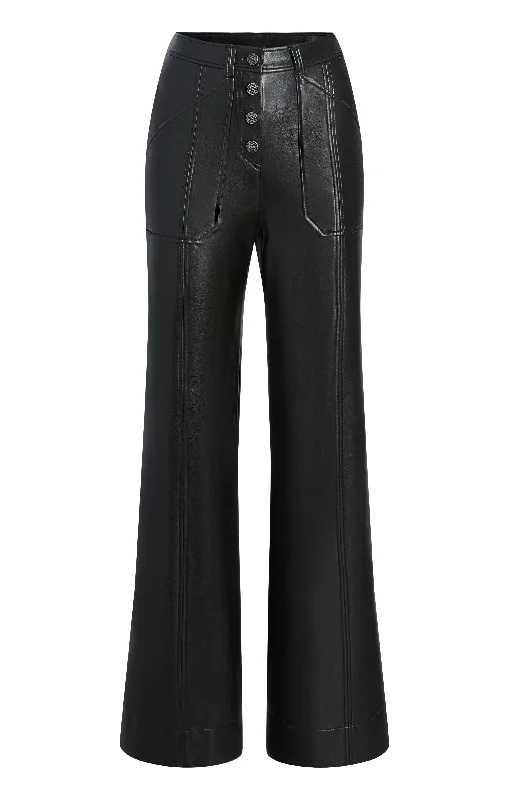 women's zipper pantsVegan Leather Long Benji Pant