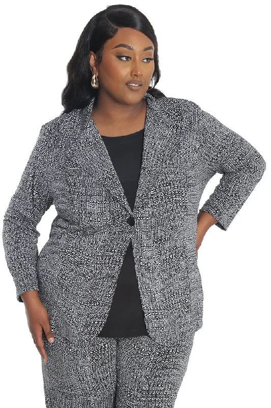 women's winter pantsVikki Vi Jersey Salt & Pepper Blazer