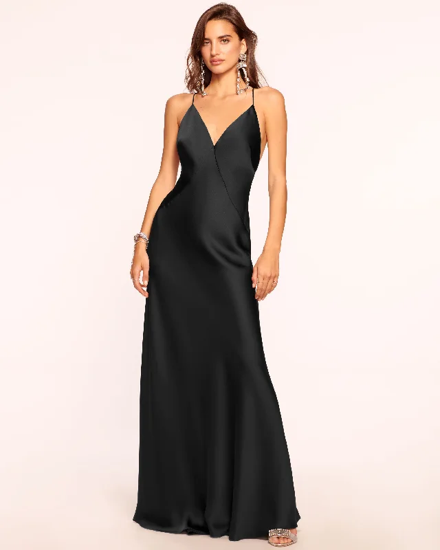 Tall Women DressCaspe V-Neck Gown