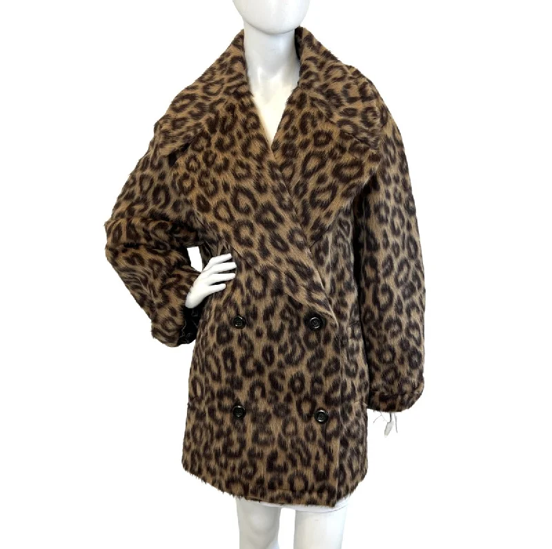 Statement DressMichael Kors Leopard  Print Faux Fur Coat