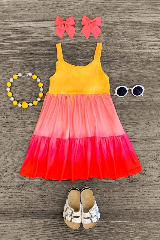 Flowy DressPink Lemonade Colorblock Dress