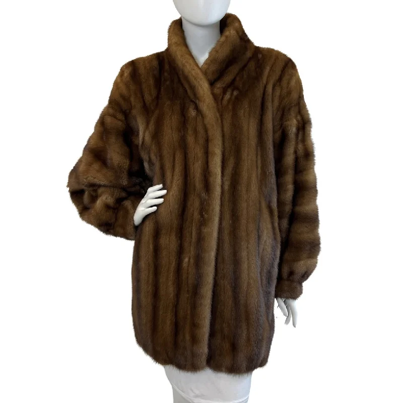 High-Neck DressYves Saint Laurent Mink Jacket Fur