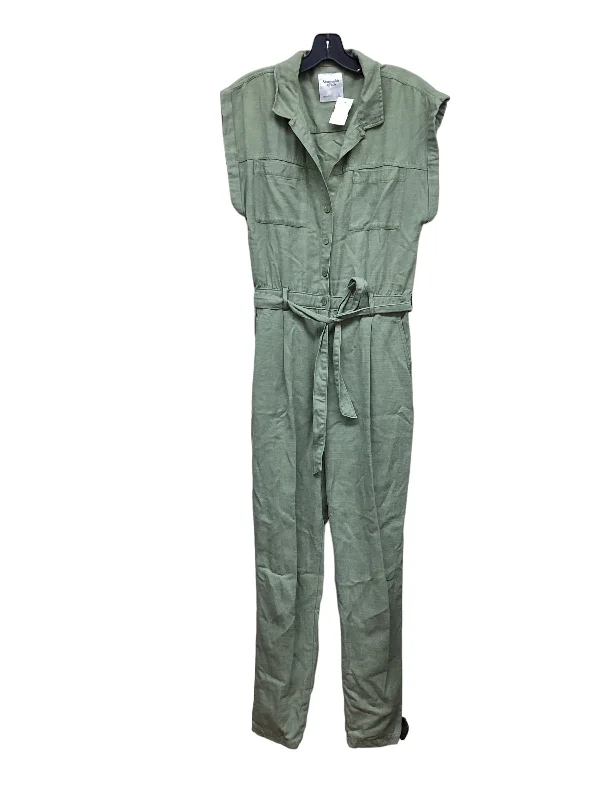 women's jumpsuits made of denimJumpsuit By Abercrombie And Fitch In Green, Size: S