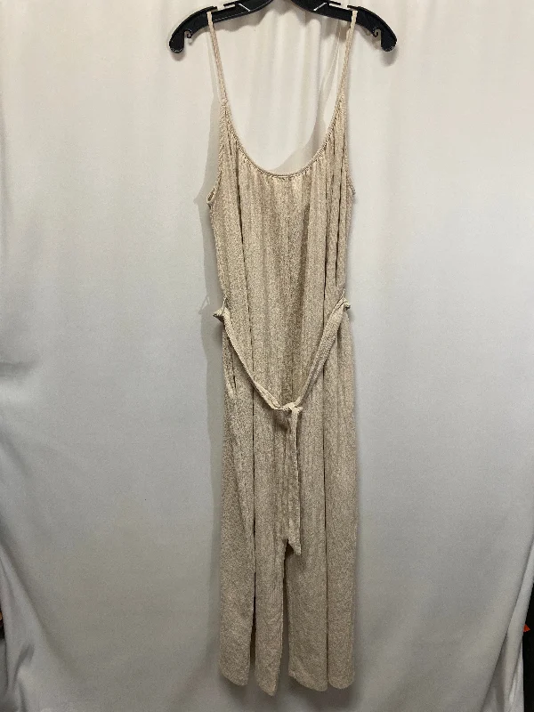 women's jumpsuits with halter necksJumpsuit By H&m In Beige, Size: Xl