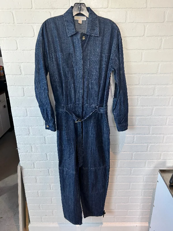 women's jumpsuits with flutter sleevesJumpsuit By Michael By Michael Kors In Blue Denim, Size: Xs