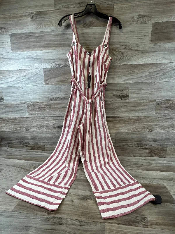 women's jumpsuits for bohemian chicJumpsuit By Romeo And Juliet In Red & White, Size: S