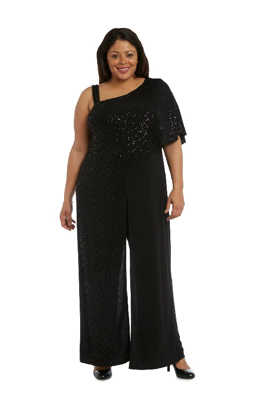 women's jumpsuits for winterR&M Richards 3096W Long Sequined Overlay Jumpsuit