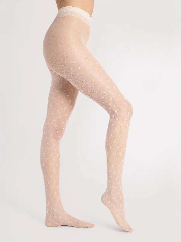 Best Fitting Silk StockingsFiORE Hailey Double Diamond Rhombus Patterned Tights 15 Denier