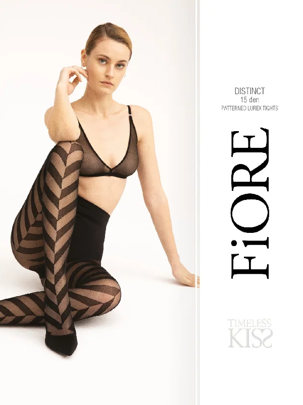 X-Large Silk Stockings AvailabilityFiORE Distinct Chevron Patterned Tights 15 Denier