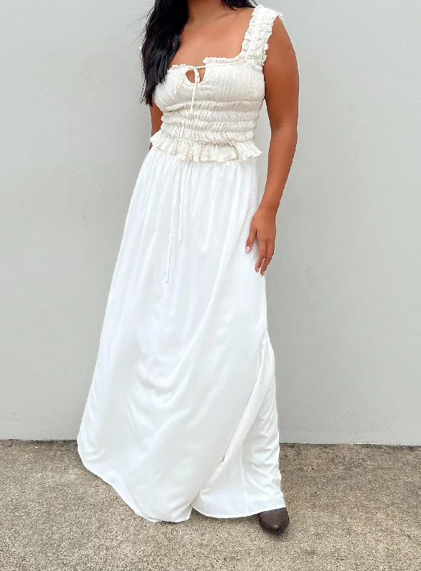 women's chiffon skirtsAnada Maxi Skirt White