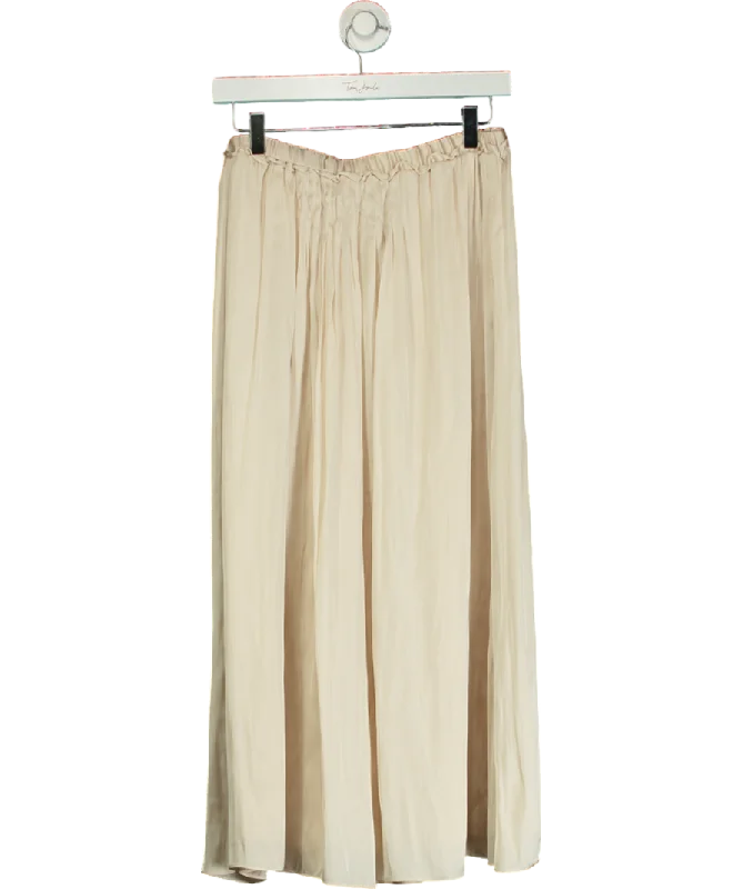 women's pencil pleat skirtsEleven Loves Nude Saffy Satin Skirt UK S/M