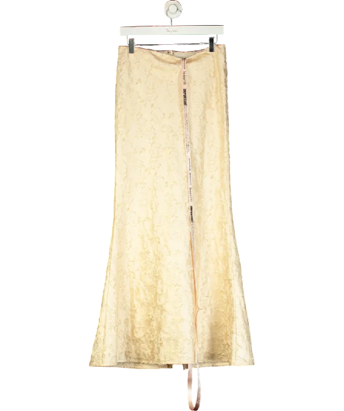 women's wrap skirtsHouse of CB Ivory Metallic Jacquard Maxi Skirt UK 10