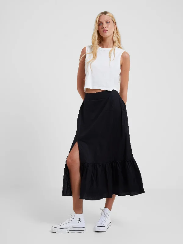 women's bodycon mini skirtsRhodes Cotton Poplin Ruffle Maxi Skirt