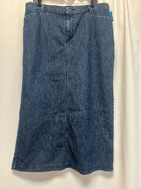 women's lightweight linen skirts for warm weatherSkirt Maxi By Riders In Blue Denim, Size: 16